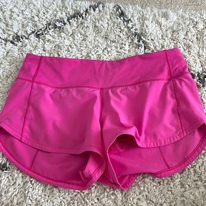 Sonic pink Lululemon shorts
